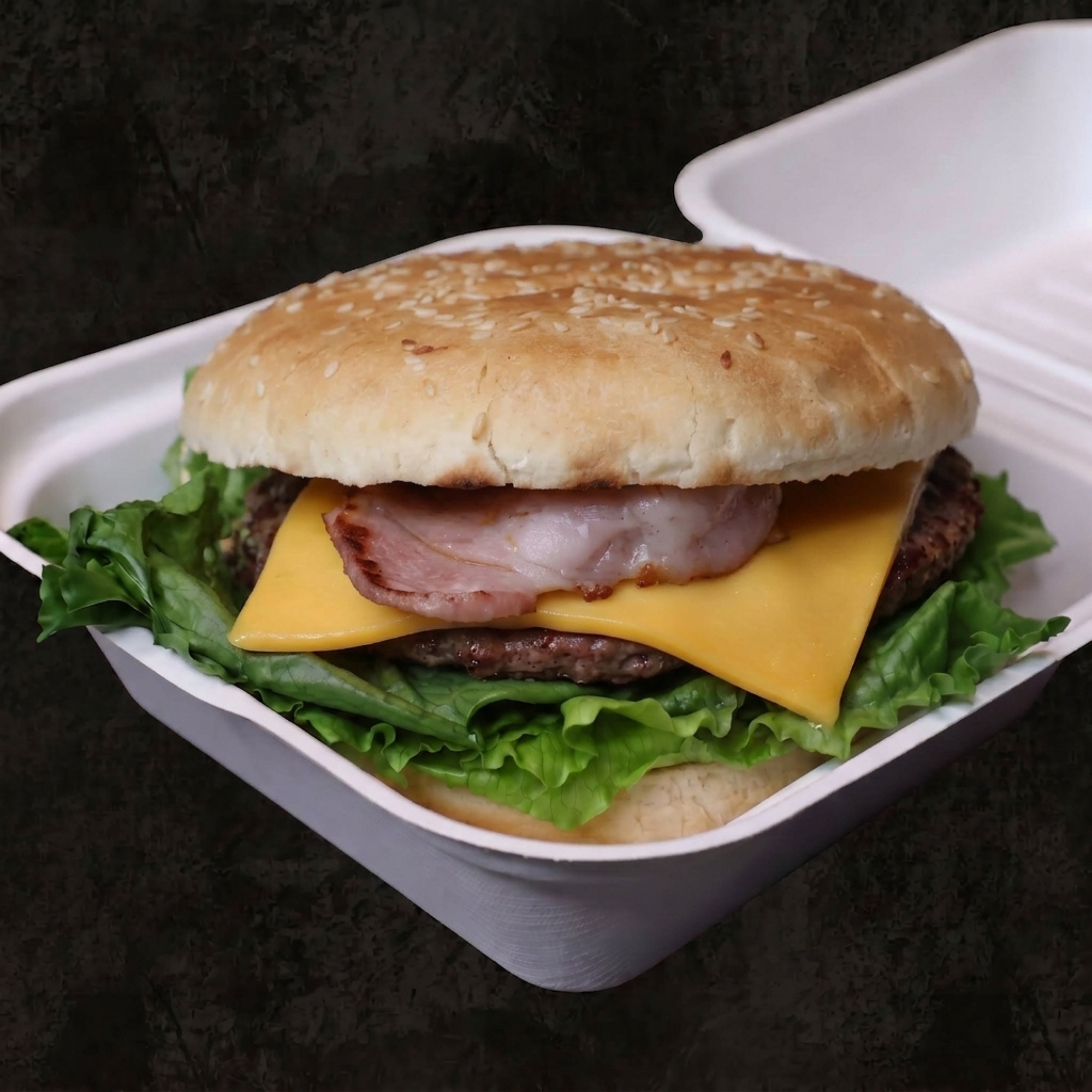 1/4lb Beef Burger with Bacon & Cheese